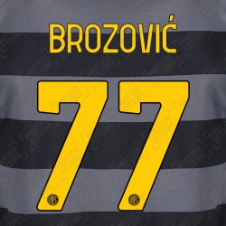 Brozović 77 (Official Inter Milan 2020/21 Third Club Name and Numbering)